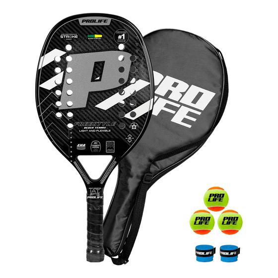 Raquete Beach Tennis Prolife Freestyle Full Carbon 3k Menor preço em Raquete Beach Tennis Prolife Freestyle Full Carbon 3k