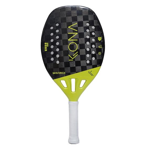 Imagem de Raquete de Beach Tennis Kona Maverick Lemon Carbono 18k 2023 + 01 Grip + 01 Bola BT