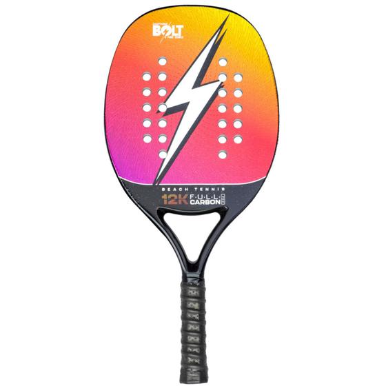Imagem de Raquete de Beach Tennis Lightning Bolt Rainbow 12k Full Carbon