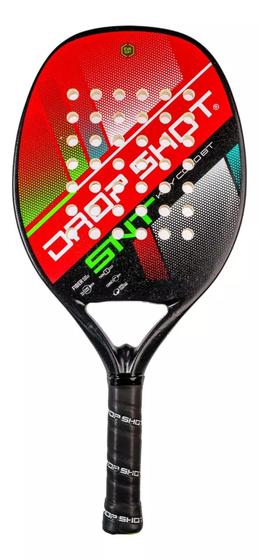 Imagem de Raquete De Beach Tennis Oficial Drop Shot Key Coco - Preto e Vermelho