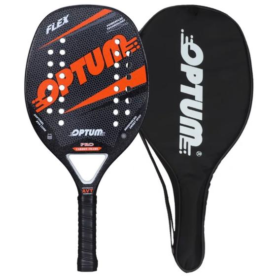 Imagem de Raquete De Beach Tennis Optum Flex Pro Carbonframe com 1 grip