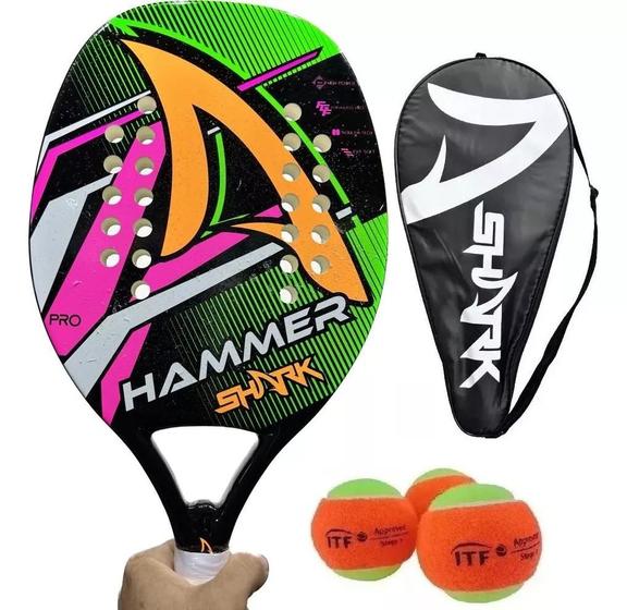 Imagem de Raquete De Beach Tennis Shark Hammer Original +capa