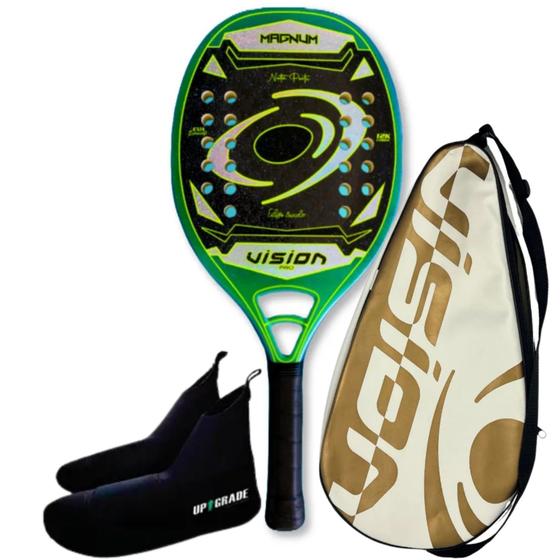 Imagem de Raquete de Beach Tennis Vision Pró Magnun 2025 + SAPATILHA NEOPREME EXCLUSIVA UPGRADE MULTISPORTS