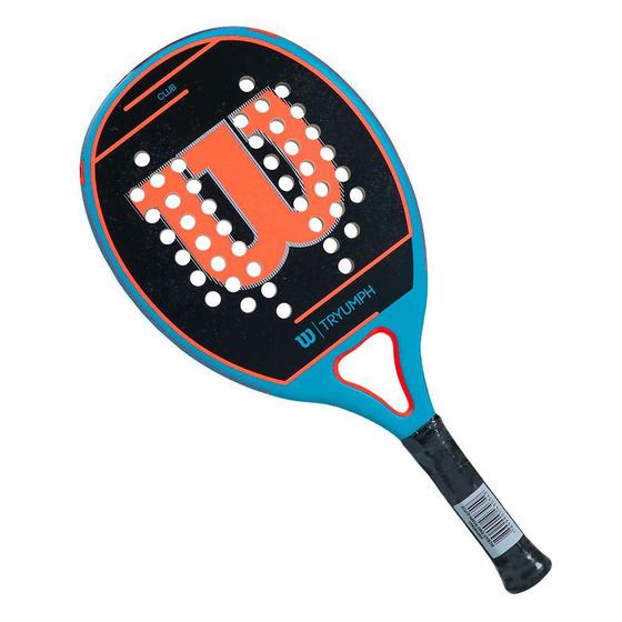 Imagem de Raquete de Beach Tennis Wilson Tryumph Azul Preta e Laranja