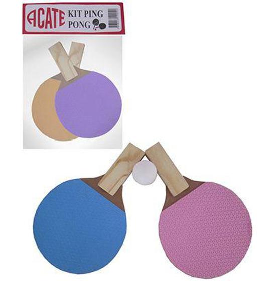 Imagem de Raquete de ping pong com 2 pecas + bolinha - ACATE