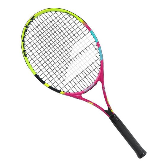 Imagem de Raquete de Tênis Babolat Nadal JR 26 240g Azul Amarela e Rosa