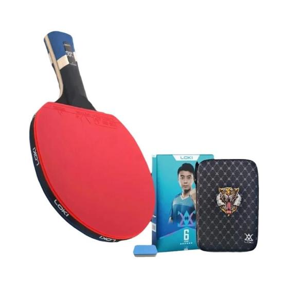 Raquete de Tênis de Mesa Profissional Loki 9 Estrelas - Carbono Ultra Ofensiva 5+2 Menor preço em Raquete de Tênis de Mesa Profissional Loki 9 Estrelas - Carbono Ultra Ofensiva 5+2