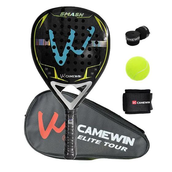 Imagem de Raquete de tênis de padel CAMEWIN em fibra de carbono 18k 360g + 10g