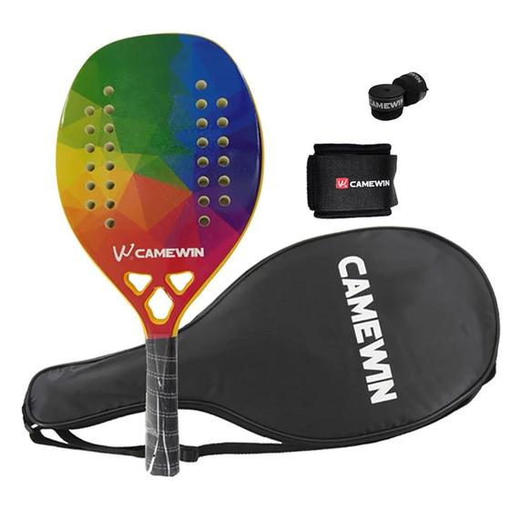 Imagem de Raquete de tênis de padel CAMEWIN em fibra de carbono 18k 360g + 10g