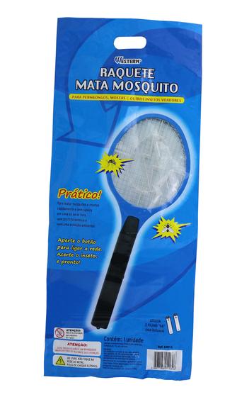 Imagem de Raquete Elétrica A Pilha - Mata Insetos/Mosquito - Moderna