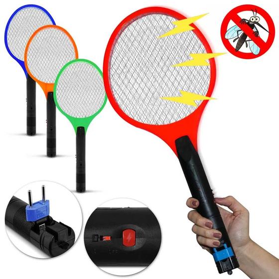 Raquete Elétrica Mata Mosquito Pernilongo Recarregável Bivolt Menor preço em Raquete Elétrica Mata Mosquito Pernilongo Recarregável Bivolt