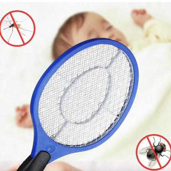 Imagem de Raquete Mata Mosquitos E Moscas Bivolt Recarregável