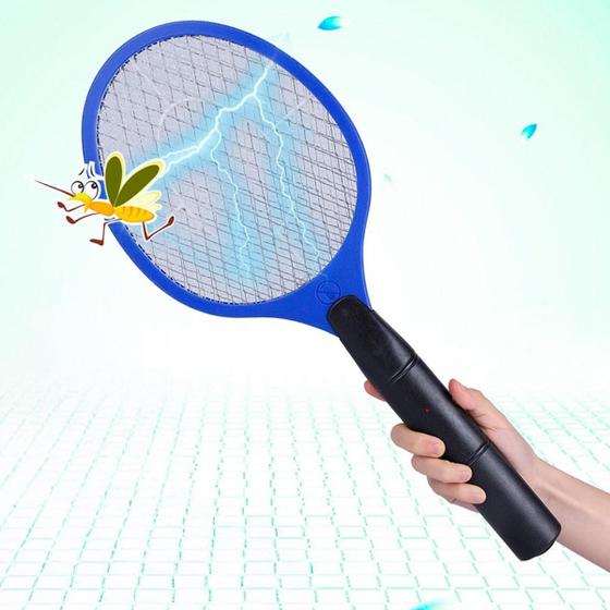 Imagem de Raquete Mata Mosquitos Pernilongos Com Pegada Ergonômica