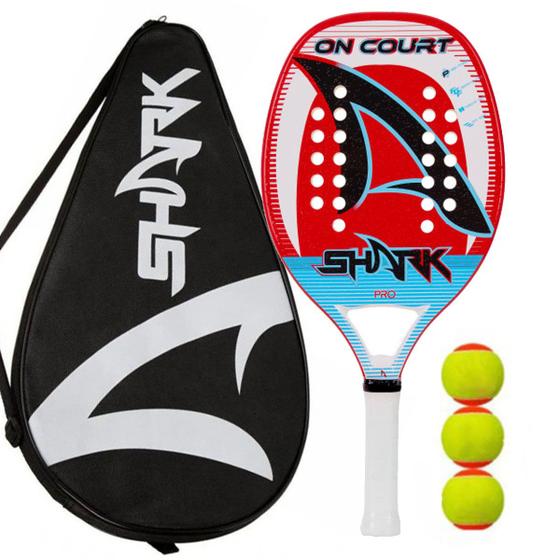 Imagem de Raquete Shark Beach Tennis On Court Capa E Bolinha