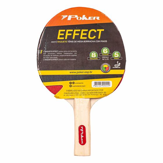 Imagem de Raquete Tenis de Mesa Borracha Com Pinos Effect 09017