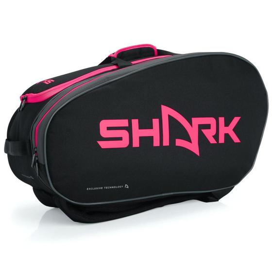 Imagem de Raqueteira De Beach Tennis Shark Preto/Rosa - Rosa