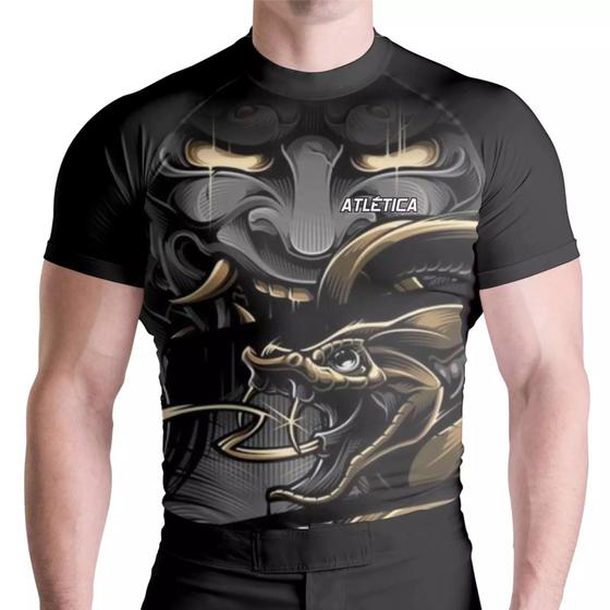 Imagem de Rash Guard Skull Samurai Cinza MC Atlética Esportes