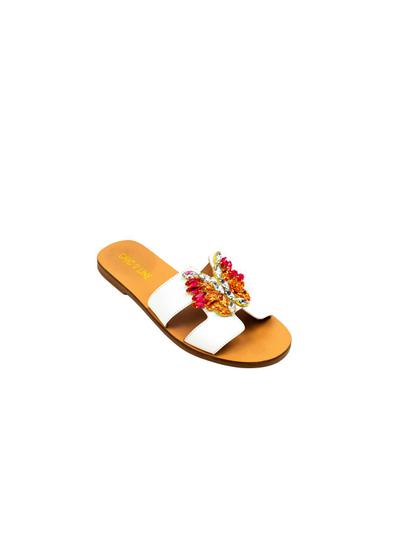 Imagem de Rasteira Chic Line OFF com Pedraria Borboleta