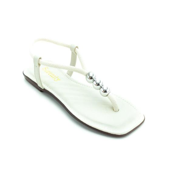 Imagem de Rasteira Feminina Serenity GF2079-1.002 - Branco Off