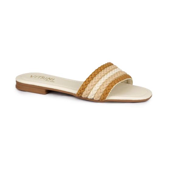 Imagem de Rasteira Nº35 Off White Com Detalhes Vitrini dos Pés Feminina 