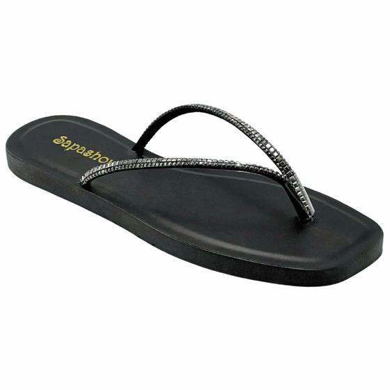 Imagem de Rasteira Serenity Com Strass Feminina LV2244-1