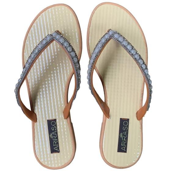 Imagem de Rasteirinha de Dedo Laranja Neon Beachwere com Detalhes em Perola nas Tirar - ARRASO