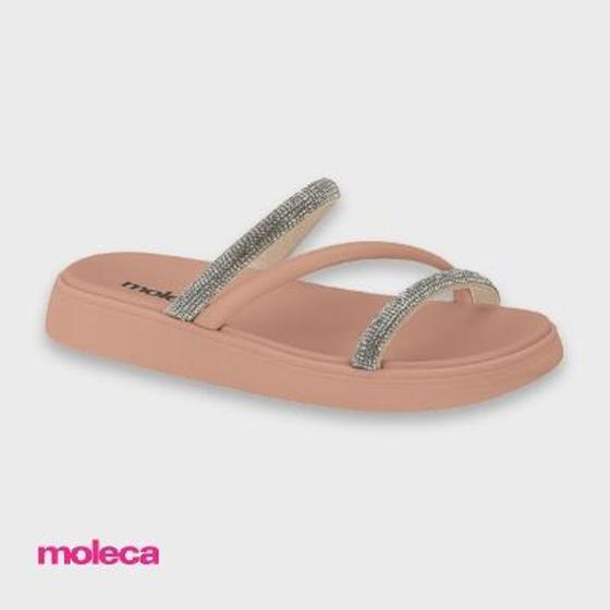 Imagem de Rasteirinha Feminina Napa Moleca Strass 5469.121