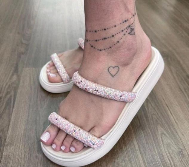 Imagem de Rasteirinha Flat Sandália Moleca Feminina Strass Brilhosa