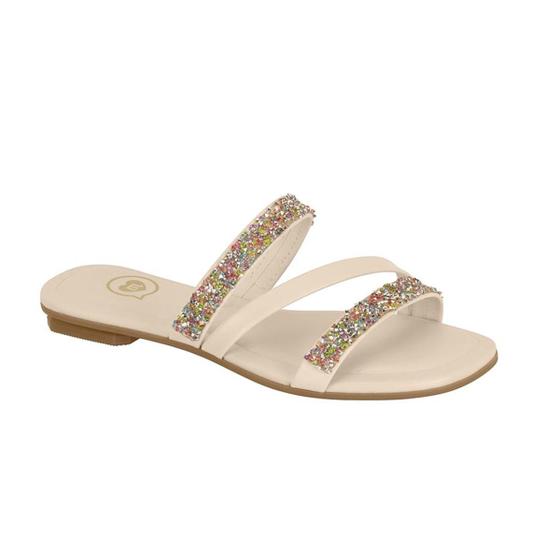 Imagem de Rasteirinha Infantil Strass Colorido Molekinha 020802