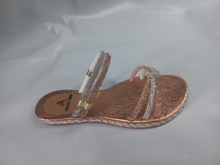 Imagem de Rasteirinha Strass Confortável super Leve com Brilhantes