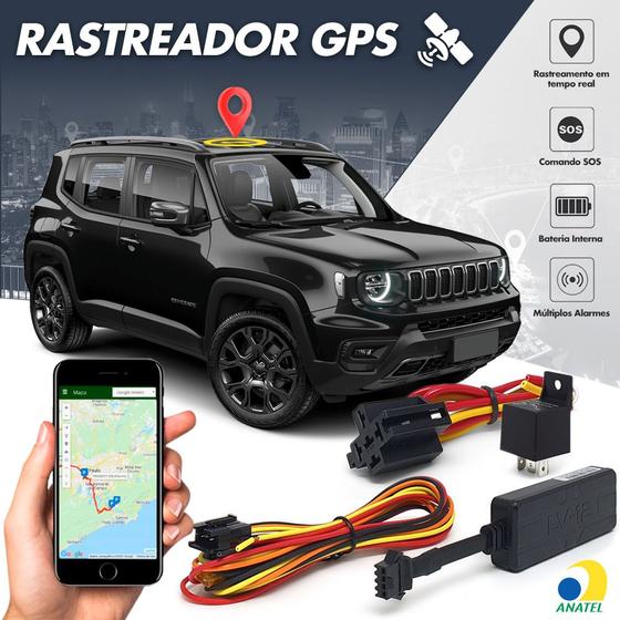 Imagem de Rastreador e Bloqueador Fiat Grand Siena Corta Combustível Aplicativo App C/ Chip Tempo Real GPS
