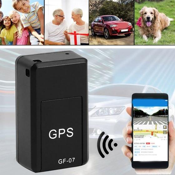 Imagem de Rastreador GPS Pequeno com Suporte Magnético e Gravador de Voz - Preto