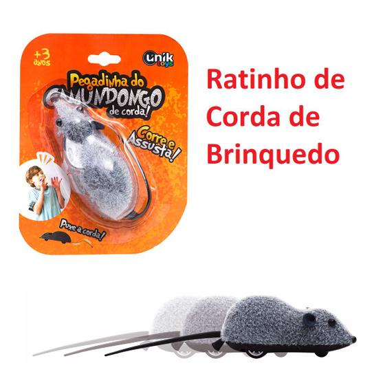 Imagem de Ratinho de Corda Brinquedo Para Gato Cachorro Pet Camundongo Rato Interativo