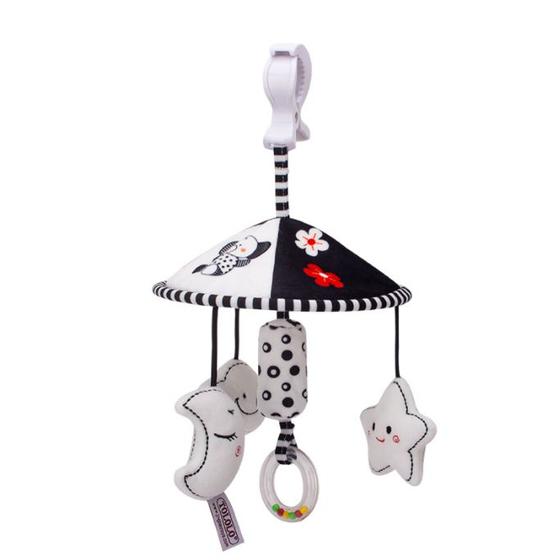 Imagem de Rattle For Kids Baby Toys 0 6 12 Meses Set Newborn Infant Black White Soft Plush Cute Animal Hanging Mobile On The Bed Bell Gift Baby Rattles & Mobiles