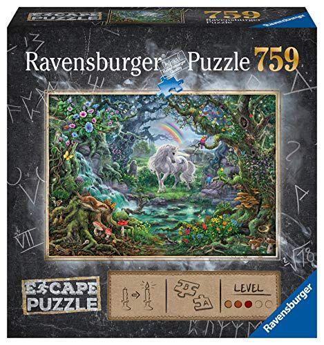 Imagem de Ravensburger Escape: A peça unicorn 759 grande formato quebra-cabeça para adultos  Cada peça é única, tecnologia softclick significa que as peças se encaixam perfeitamente