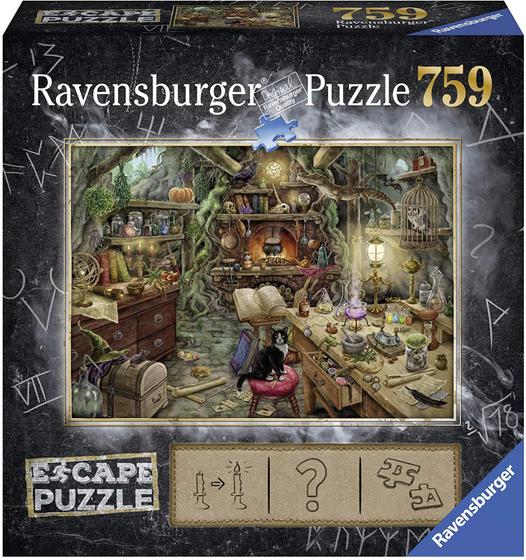 Imagem de Ravensburger Escape Puzzle The Witches Kitchen 759 Peça Quebra-Cabeça para Crianças e Adultos Idades 12 ou Acima - Uma Experiência de Escape Room em Forma de Quebra-Cabeça Multi , 27" x 20"