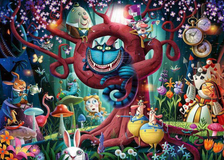 Imagem de Ravensburger Most Everyone is Mad 1000 Piece Puzzle for Adults - Alice in Wonderland Theme, Every Piece is Unique, Softclick Technology Means Pieces Fit Together Perfectly