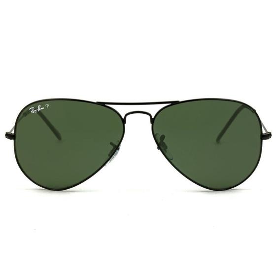 Imagem de Ray Ban Aviador RB3025L - Preto Brilho/G15 Polarizado 002/58 62mm - Óculos de Sol