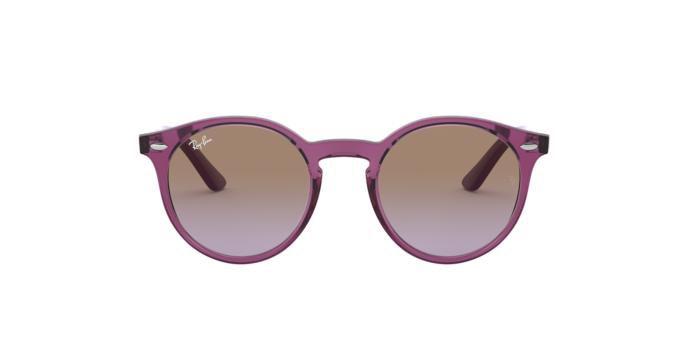 Imagem de Ray-Ban Junior Kids Infanto Juvenil RJ9064S 706468 Roxo Translúcido Lente Violeta Marrom Degradê Tam 44