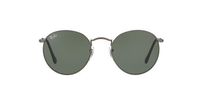 Imagem de Ray-Ban Round Metal RB3447L 029 Grafite Lente Verde Escuro G15 Tam 53