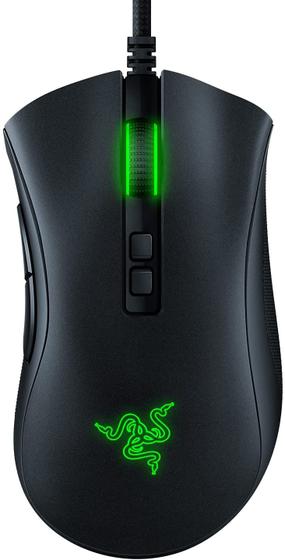 Imagem de Razer DeathAdder V2 Gaming Mouse: 20K DPI Optical Sensor - Interruptor de mouse gamer mais rápido - Iluminação Chroma RGB - 8 botões programáveis - Apertos laterais emborrachados - Preto Clássico