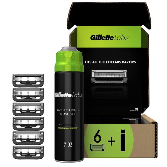 Imagem de Razor Refills Gillette Labs com barra esfoliante para homens e gel