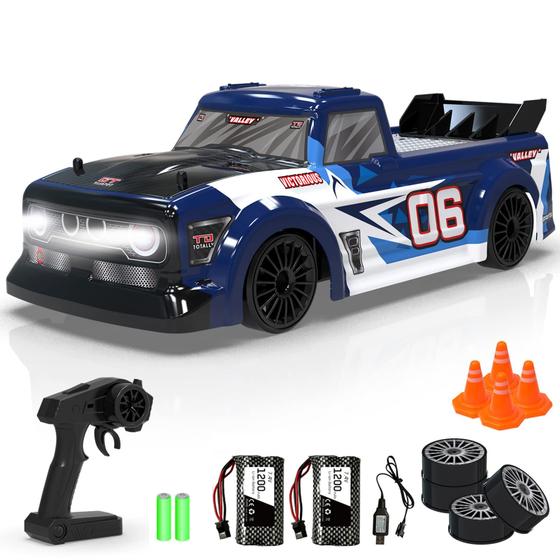 Imagem de RC Drift Car GoolRC 1:14 Scale 4WD 25KM/H com luz LED 2 baterias