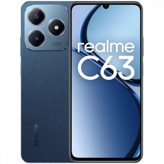 Imagem de Realme C63 NFC 256GB/128GB + 12GB RAM, Câmera 50MP, Tela 6.74", Resistente à Água IPX54, Dual SIM  Lançamento 2024