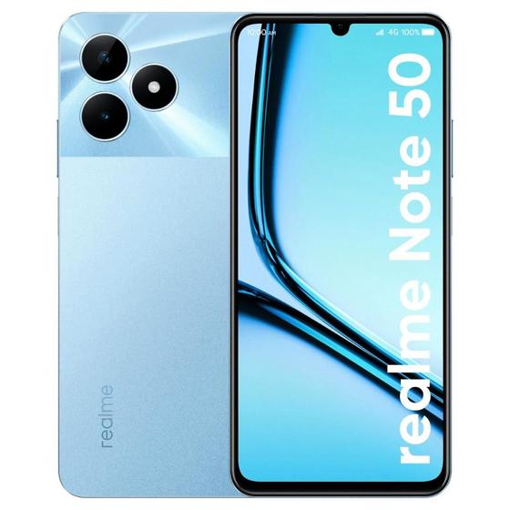 Imagem de Realme Note 50 128GB/64GB Dual SIM 5G - Tela 6.74" Full HD, Câmera 13MP, Bateria 5000mAh - Lançamento 2024