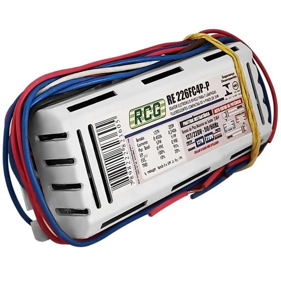 Imagem de Reator Eletrônico 2x26w para Compacta 4 pinos Bivolt