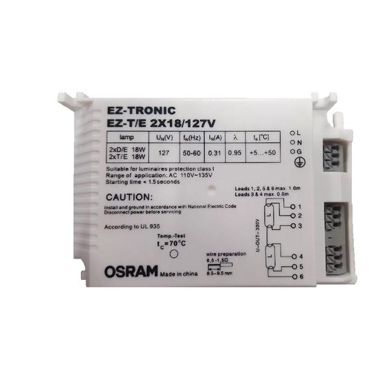 Imagem de Reator eletrônico ez-tronic ez-t/e 2x18w 127v afp osram