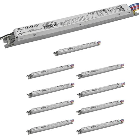 Imagem de Reator eletrônico intral p/lâmpada fluorescente 2x14w multitensão reh kit10
