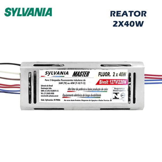 Imagem de REATOR ELETRÔNICO PARA LÂMPADA FLUORESCENTE 2x40W BIVOLT