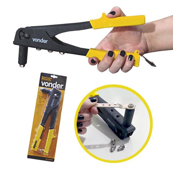 Rebiter Ruler Rebitadeira Manual Profissional Rebitador 4 Bicos Vonder - Rebitador ...